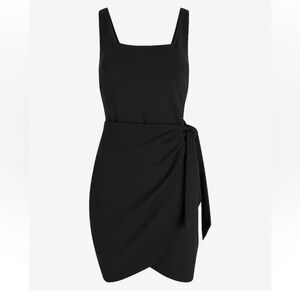 Express Scoop Neck Wrap Sheath Mini Dress